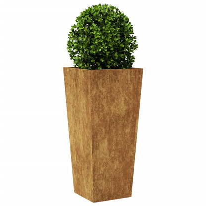 Hageplanter 2 stk 35x35x75 cm oksidert stål