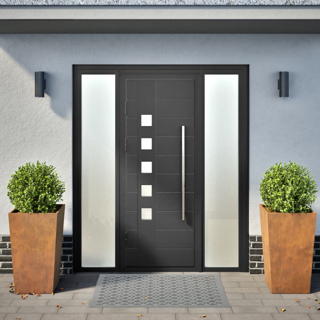 Hageplanter 2 stk 45x45x75 cm oksidert stål