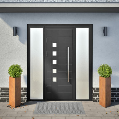 hageplanter 2 stk trekantet 30x26x75 cm oksidert stål