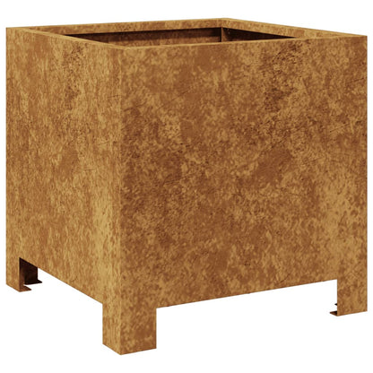 Hageplanter 2 stk 30x30x30 cm oksidert stål