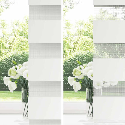 plisségardin lys grå 75x200 cm Stoff Bredde 74,4 cm Polyester