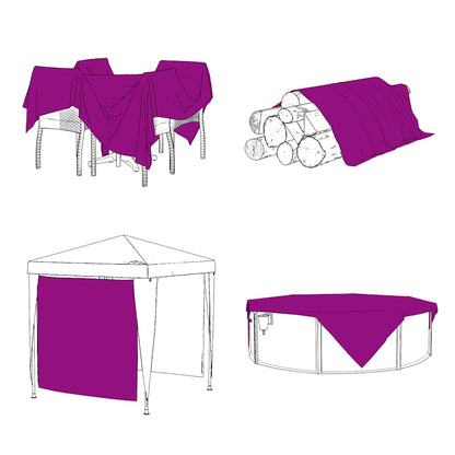 Klar presenning med maljer 1x2 m PVC