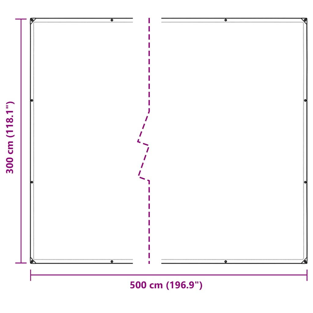 Klar presenning med maljer 3x5 m PVC