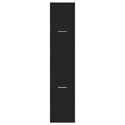 Apotekskap svart 30x41x144,5 cm konstruert tre