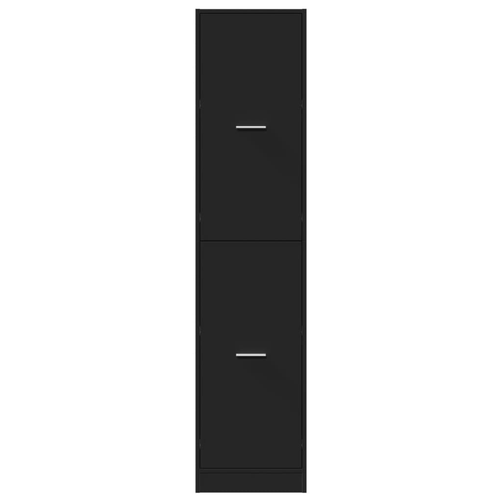 Apotekskap svart 40x41x174,5 cm konstruert tre