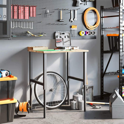 Arbeidsbenk 80x60x(71,5-98) cm heltre eik