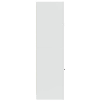 Apotekskap høyglans hvit 30x41x144,5 cm sponplater