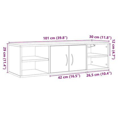 Veggskap artisan eik 102x30x29 cm konstruert tre