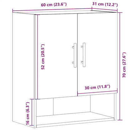 Veggskap artisan eik 60x31x70 cm konstruert tre