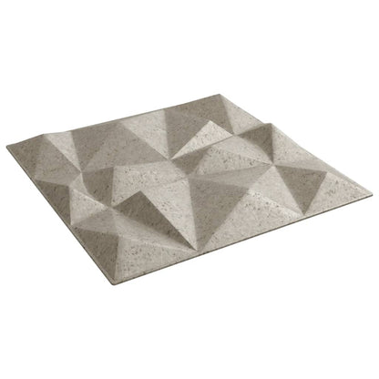 Veggpaneler 12 stk beton 50x50 cm XPS 3 m² diamant