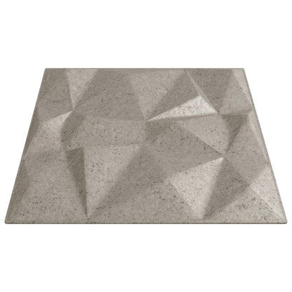 Veggpaneler 12 stk beton 50x50 cm XPS 3 m² diamant