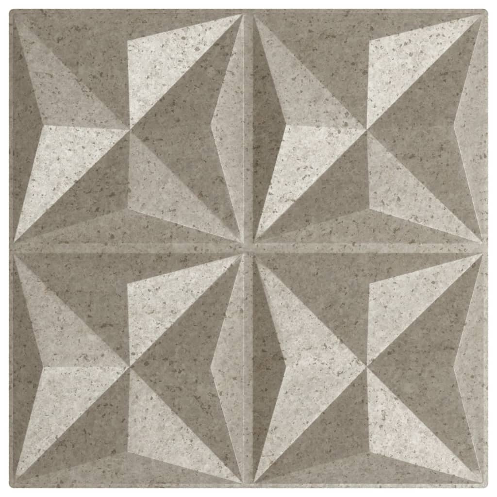 Veggpaneler 12 stk beton 50x50 cm XPS 3 m² origami