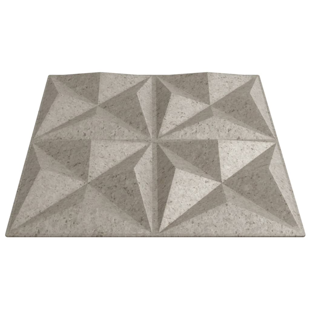 Veggpaneler 12 stk beton 50x50 cm XPS 3 m² origami