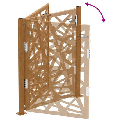 Hageport 105x130 cm oksidert stål lysdesign