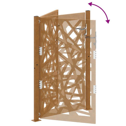 Hageport 105x155 cm oksidert stål lysdesign