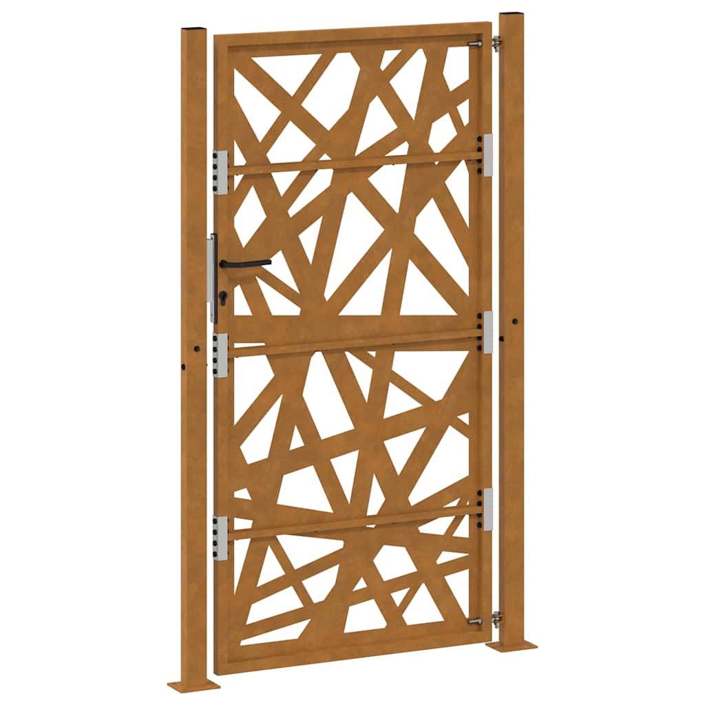 Hageport 105x180 cm oksidert stål lysdesign