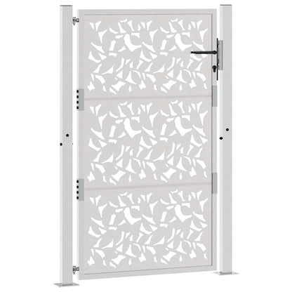 Hageport 105x155 cm oksidert stål bladdesign