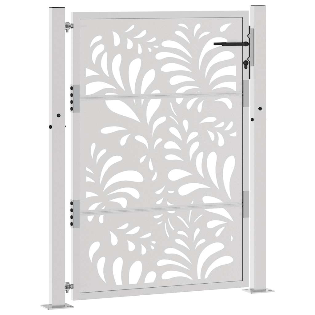 Hageport 105x130 cm oksidert stål bølgedesign