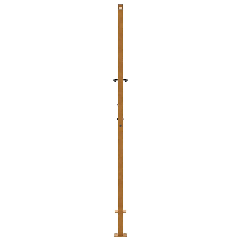 Hageport 105x180 cm oksidert stål bølgedesign