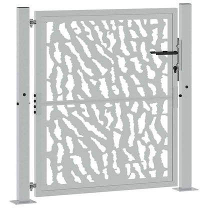 Hageport 105x105 cm oksidert stål spordesign