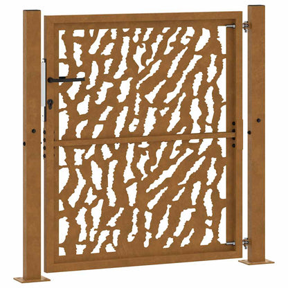 Hageport 105x105 cm oksidert stål spordesign