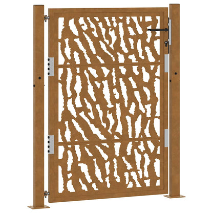 Hageport 105x130 cm oksidert stål spordesign