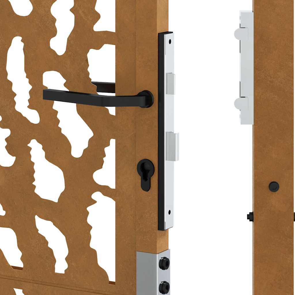 Hageport 105x130 cm oksidert stål spordesign