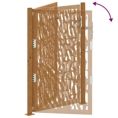 Hageport 105x155 cm oksidert stål spordesign