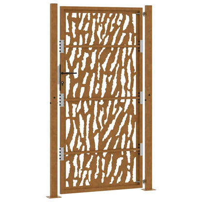 Hageport 105x180 cm oksidert stål spordesign