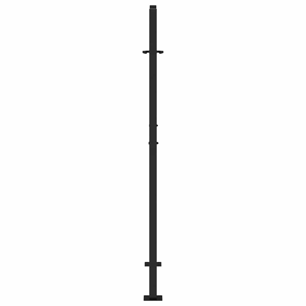 Hageport svart 105x155 cm stål flammedesign