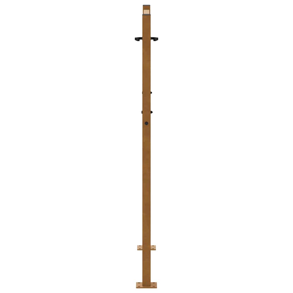 Hageport 105x130 cm oksidert stål flammedesign