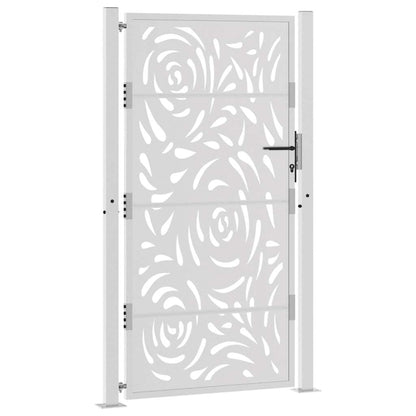 Hageport 105x180 cm oksidert stål flammedesign