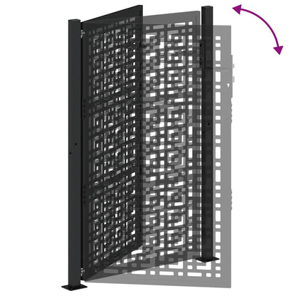 Hageport svart 105x155 cm stål kryssdesign