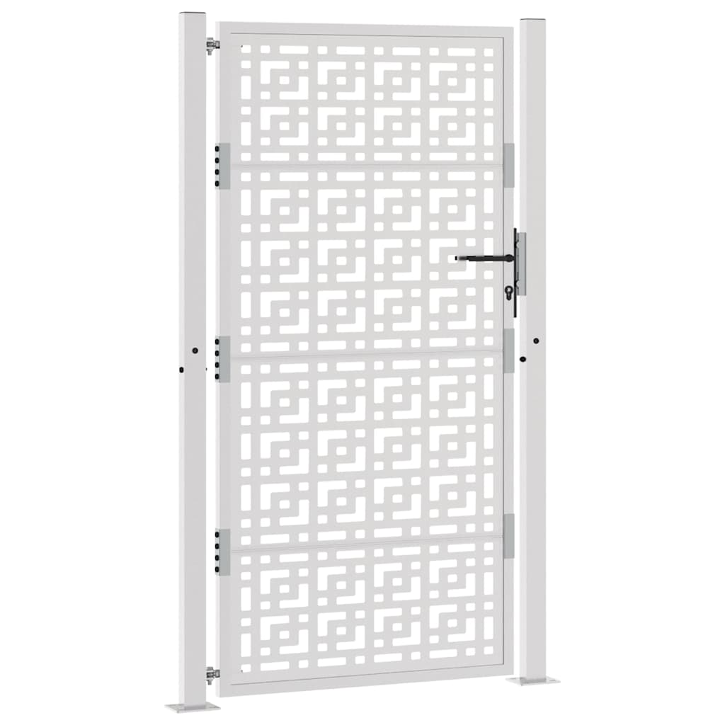 Hageport 105x180 cm oksidert stål kryssdesign