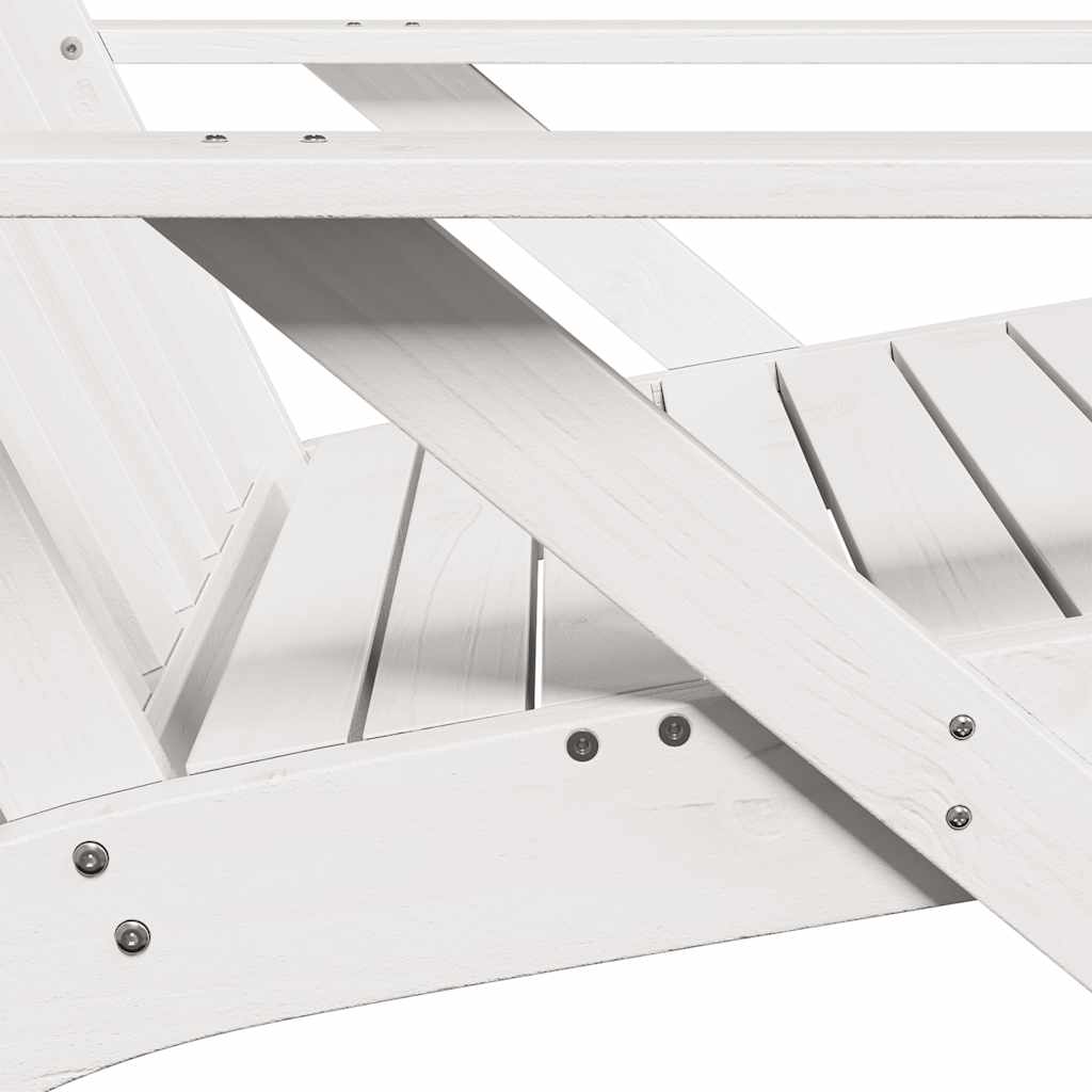 Adirondack hagestol hvit 75x77x77 cm heltre furu