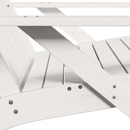 Adirondack hagestoler 2 stk hvit 75x77x77 cm heltre furu