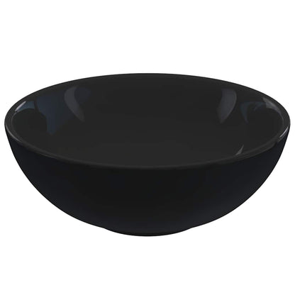 Servant blank svart Ø28x10 cm keramikk