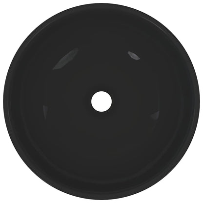 Servant blank svart Ø28x10 cm keramikk