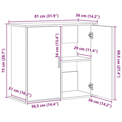 Akvariumstativ svart eik 81x36x73 cm konstruert tre