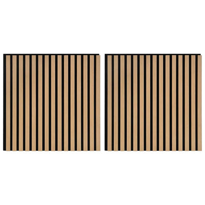 akustiske veggpaneler 2 stk lamell 60,5x60 cm eikefiner