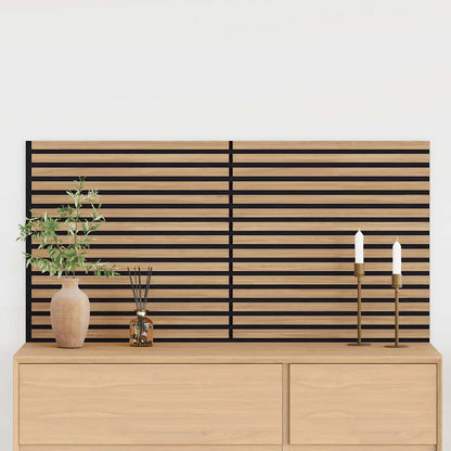 akustiske veggpaneler 2 stk lamell 60,5x60 cm eikefiner