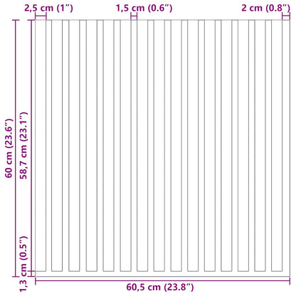 akustiske veggpaneler 2 stk lamell 60,5x60 cm eikefiner