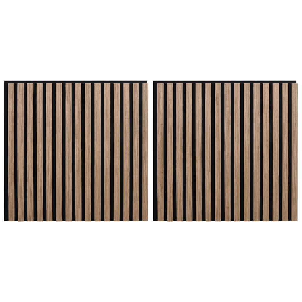 akustiske veggpaneler 2 stk lamell 60,5x60 cm eikefiner