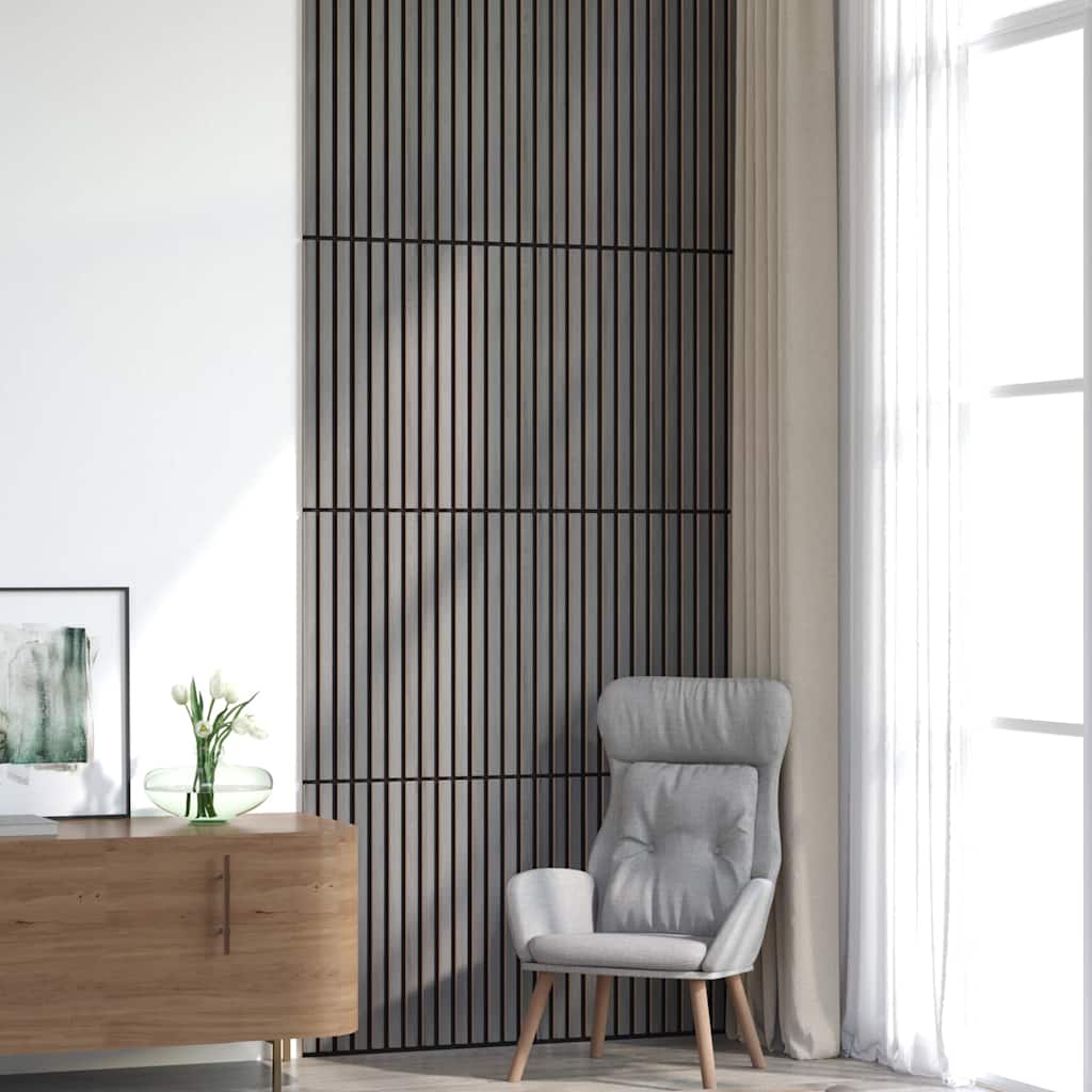 akustiske veggpaneler 8 stk lamell 60,5x60 cm eikefiner