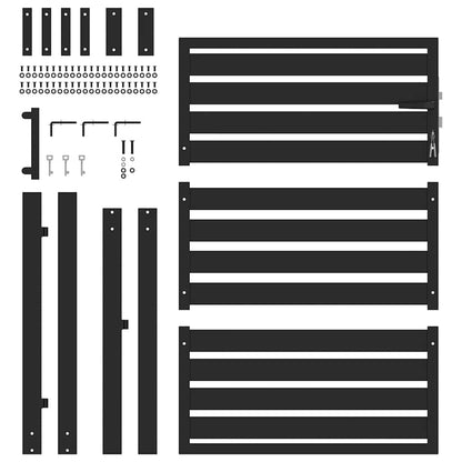 Hageport låsbar svart 100x120 cm aluminium