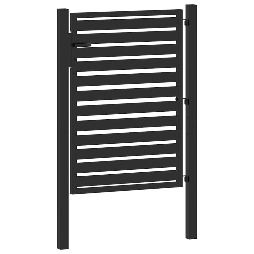 Hageport låsbar svart 100x120 cm aluminium