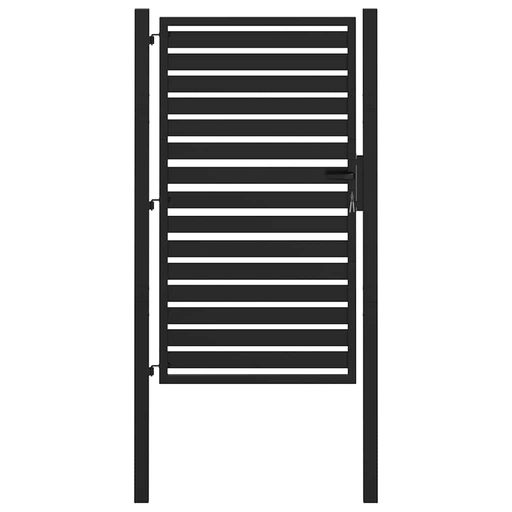 Hageport låsbar svart 100x150 cm aluminium