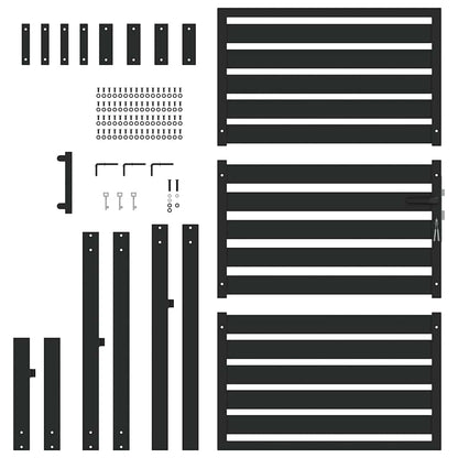 Hageport låsbar svart 100x150 cm aluminium