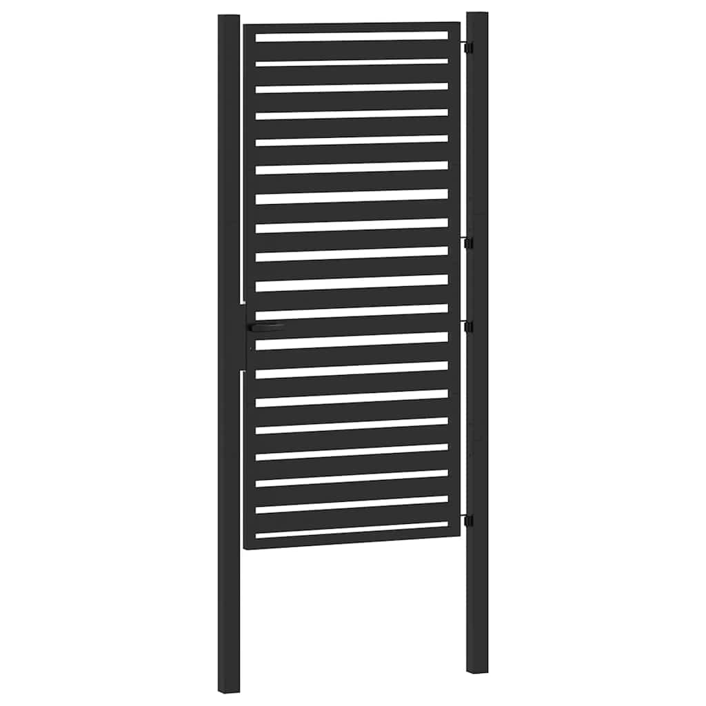 Hageport låsbar svart 100x180 cm aluminium