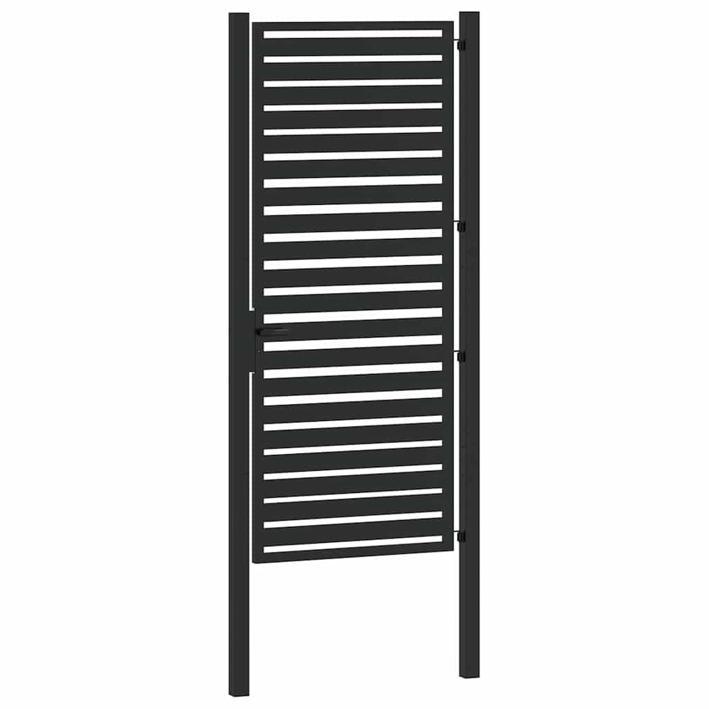 Hageport låsbar svart 100x200 cm aluminium